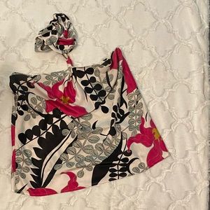 Strapless/halter top. Pink/black Size L